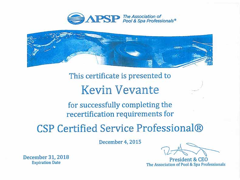 CSP Certified Aquacade Pools